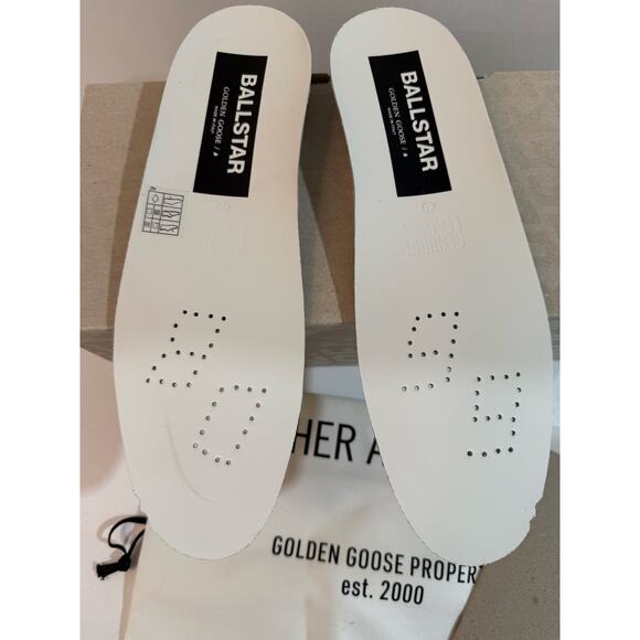 Golden Goose Ball Star Sneaker Women Beige Glitter Star Heel Sz 40/10 Worn Once - Picture 8 of 12